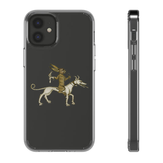 Bunny Jousts at Dawn – Medieval Rabbit Phone Case – Funny Marginalia iPhone Cover – Quirky Gift for Fantasy & History Nerds