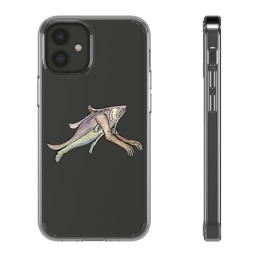 Beast of Land & Sea – Medieval Fish Monster Phone Case – Surreal Manuscript iPhone Cover – Weird Gothic Creature Gift