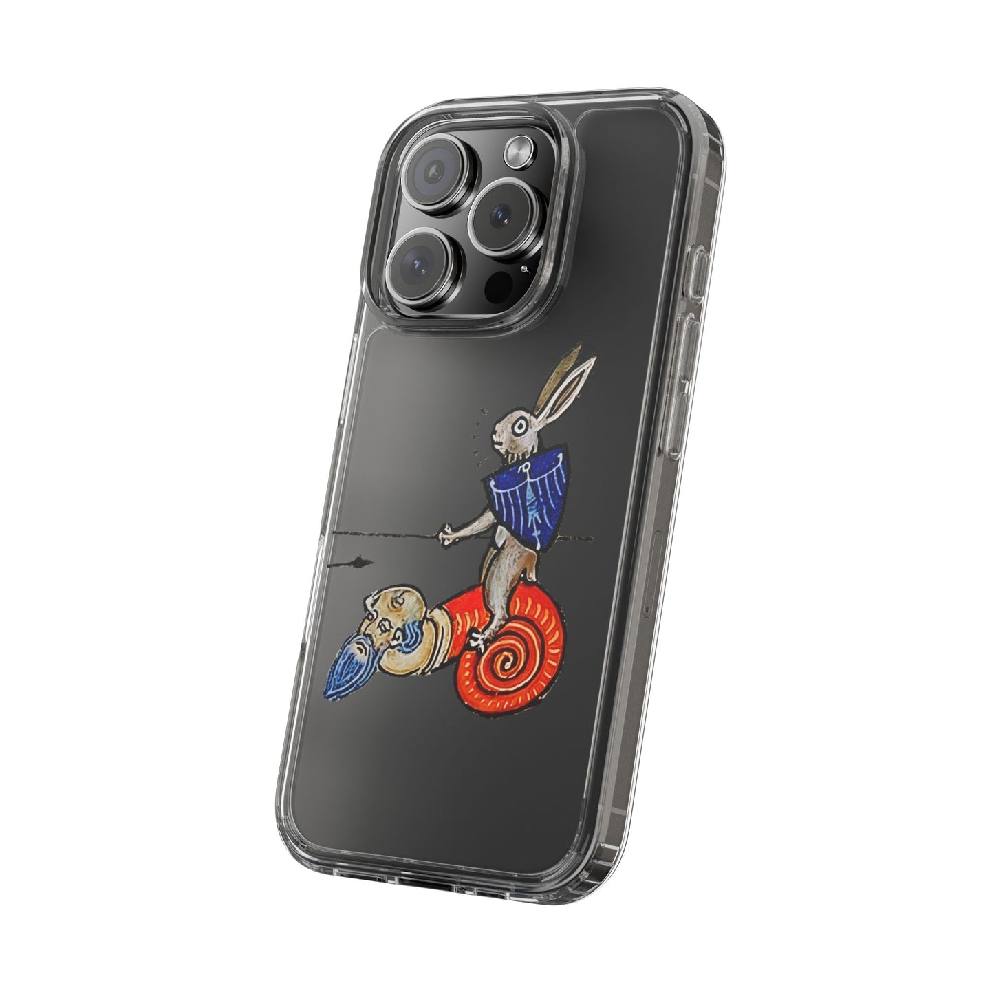 Funny Medieval Marginalia Phone Case - Bunny Knight Riding Snail - Weird Gothic Art Phone Samsung Cover - Quirky Gift for History Lovers