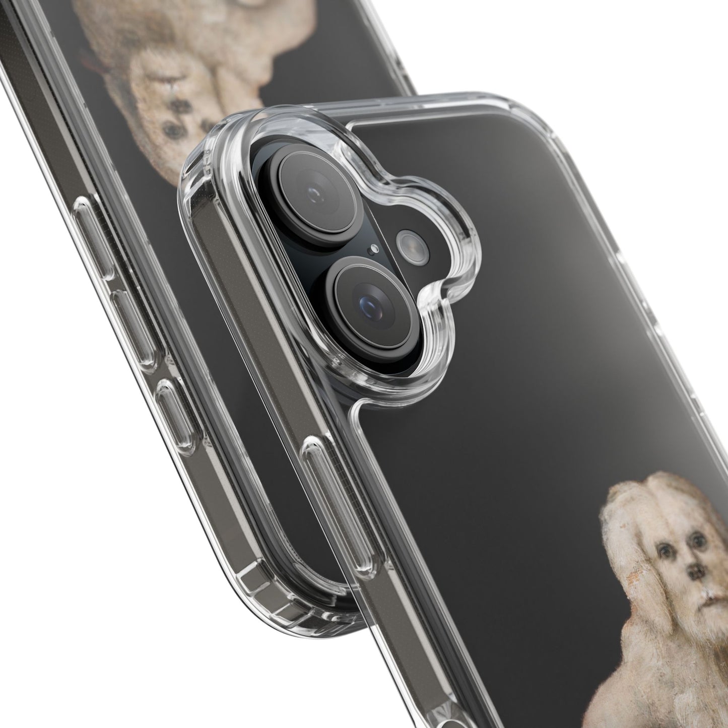Phone Case - Dog Monk Vintage Illustration Clear Protective Shock-Absorbing Flexible iPhone Models