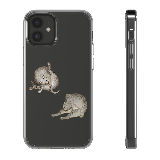 Medieval Cat Yoga – Funny Manuscript Animal Phone Case – Whimsical Vintage iPhone Cover – Cat Lover Gift – Quirky Historical Art Accessory