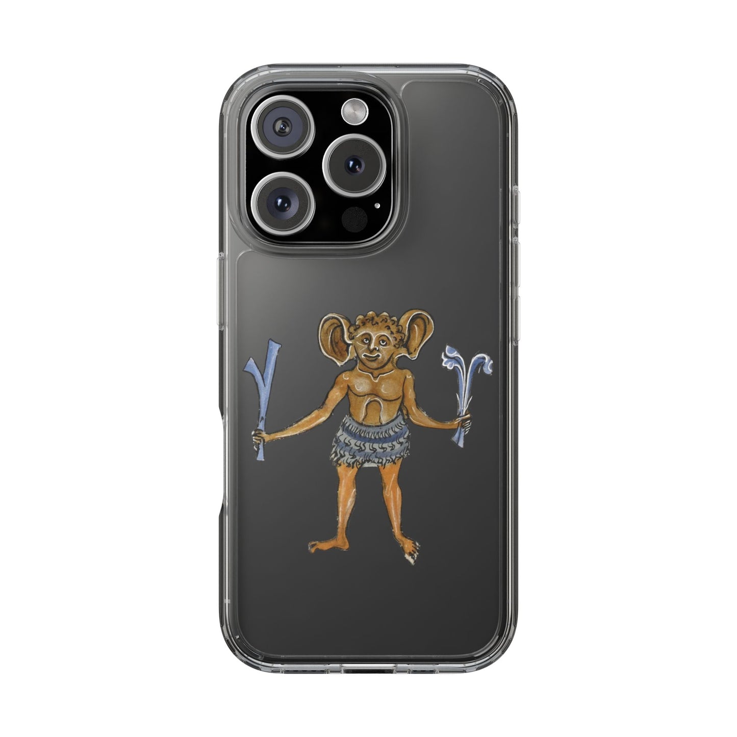 Whimsical Character Clear Phone Case - Fun, Unique Design for All Ages