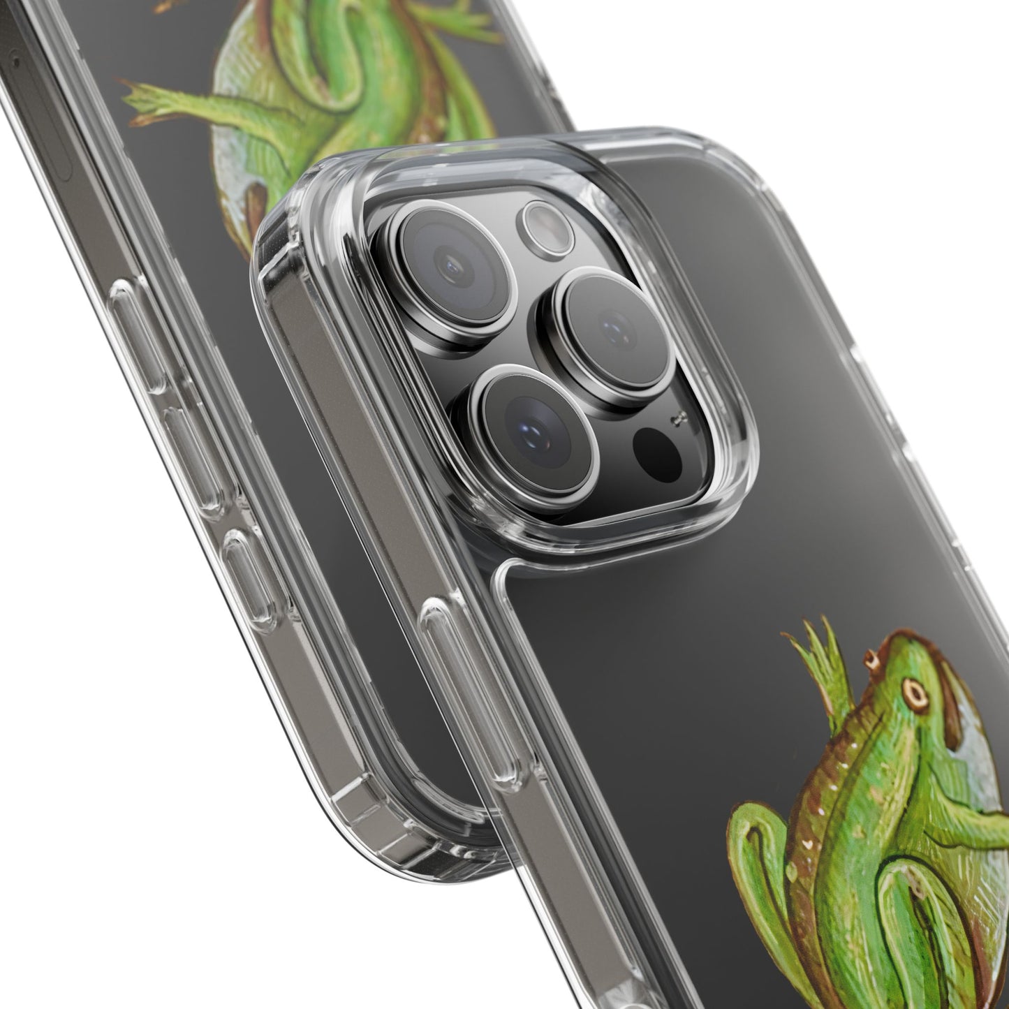 Medieval Frog Phone Case – Green Frog Medieval Marginalia iPhone Case – Quirky Weird History Aesthetic Clear Case – Ars Jocularis