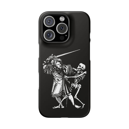 Dance with Death - Gothic Medieval Phone Case - Vintage Skeleton Artwork - Macabre Phone Cover - Dark Academia Aesthetic - History Gift
