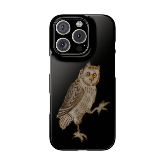 Phone Snap Case - Medieval Owl Design - Art History Gothic Aesthetic