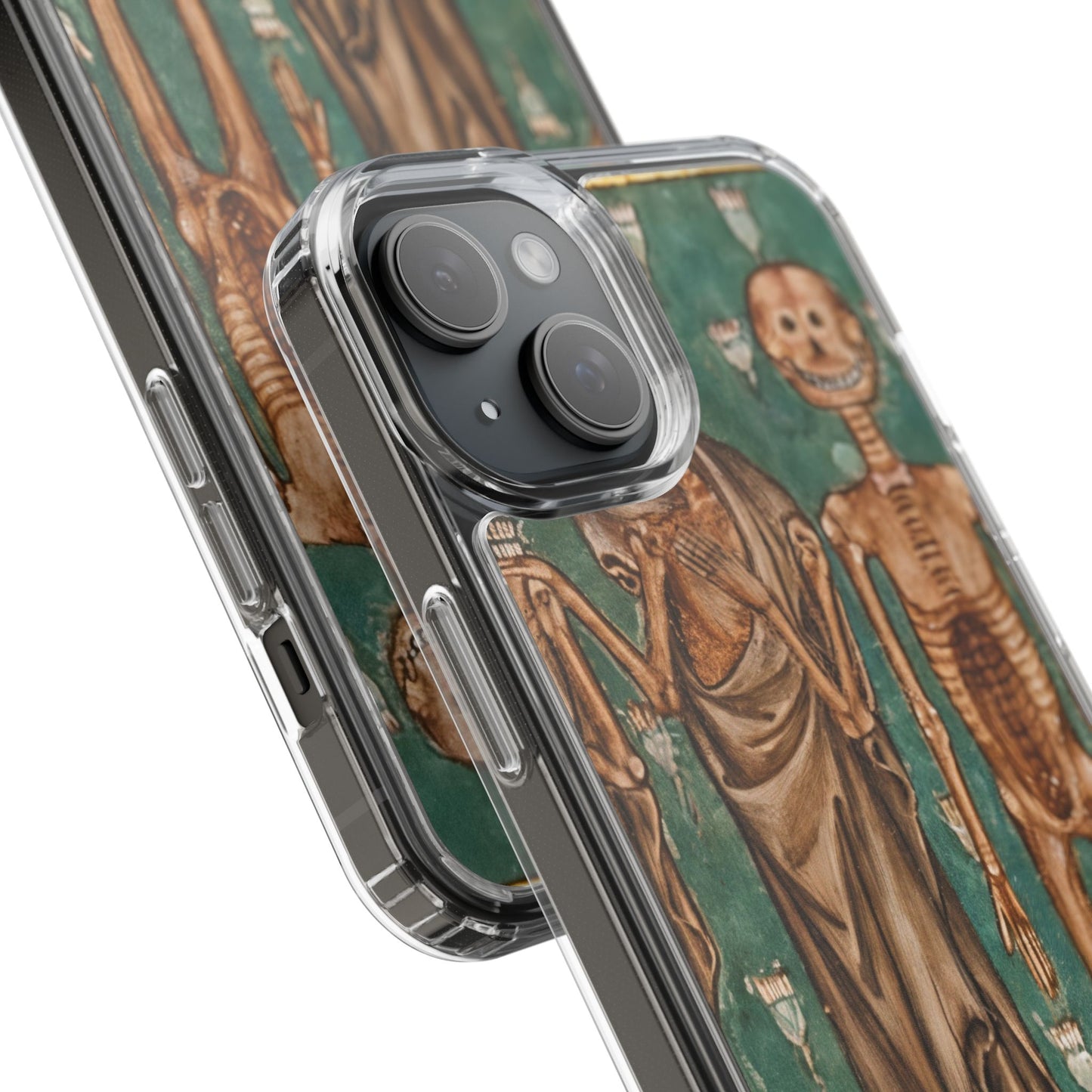 Medieval Skeleton Phone Case – Gothic Danse Macabre iPhone Cover – Vintage Macabre Art Case – Funny Creepy Skeletons Gift