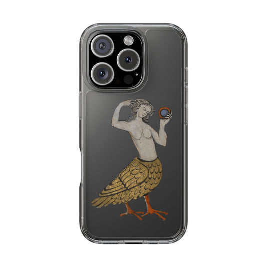 Medieval Bird Babe – Mirror-Gazing Harpy Phone Case – Weird Gothic Feminine Aesthetic