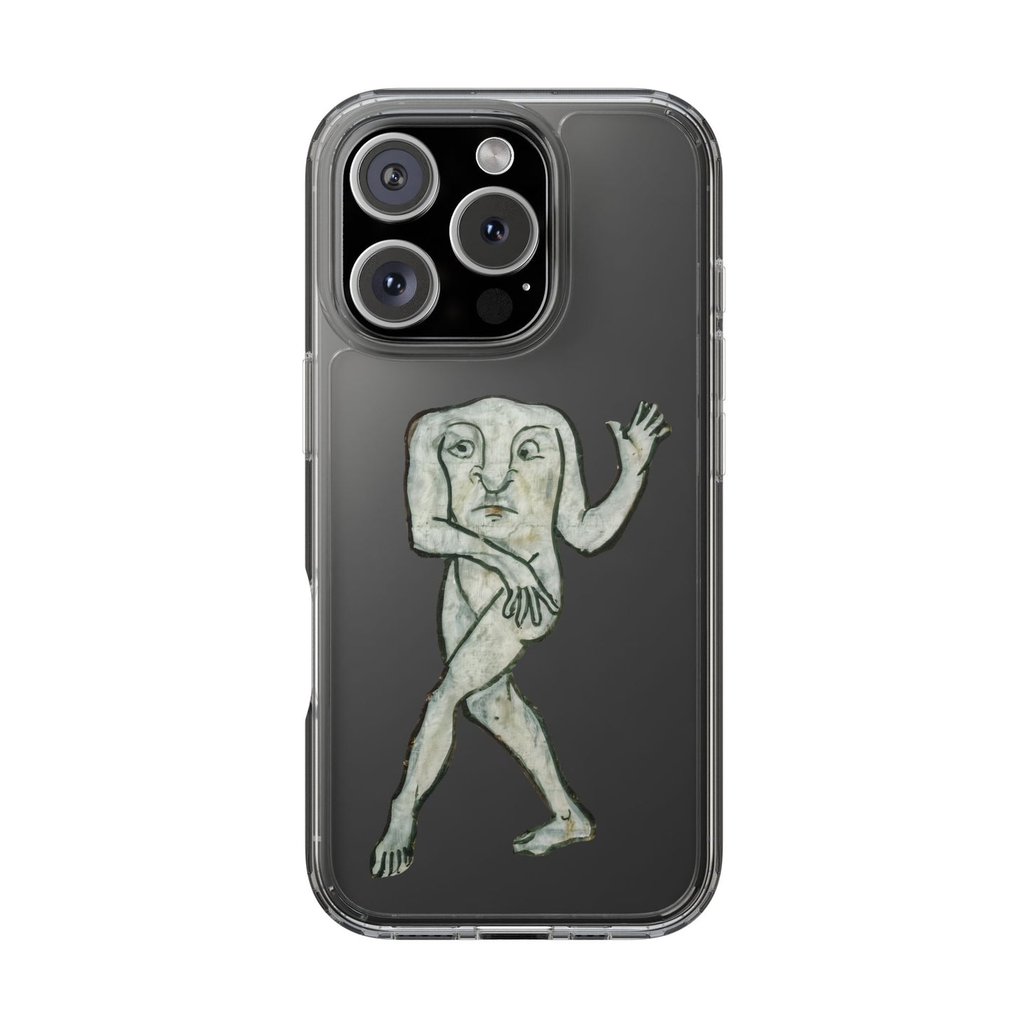 Medieval Dancing Man Phone Case – Weird Gothic Marginalia iPhone Case – Quirky Vintage Manuscript Art Cover – Funny Historical Aesthetic