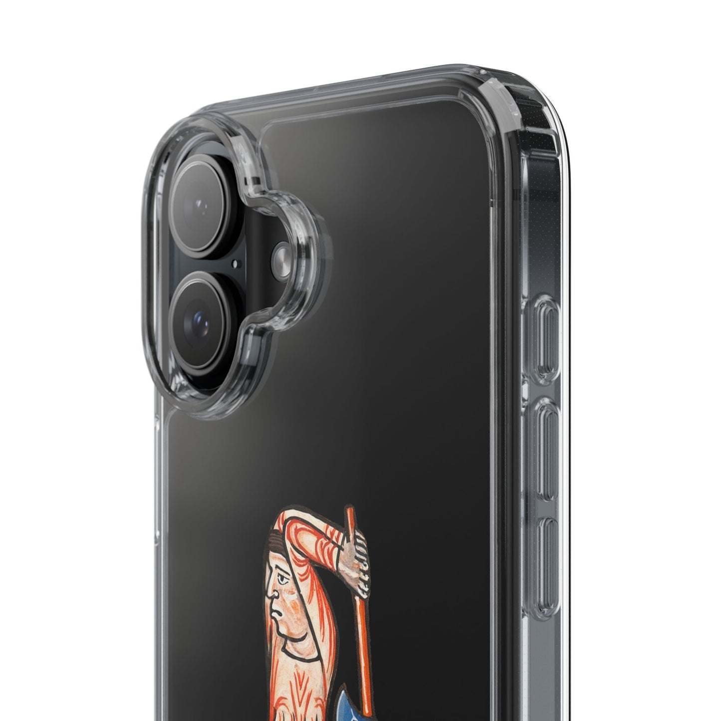 Medieval Boar Rider Phone Case – Funny Historical Art iPhone Cover – Weird Axe Man Illustration for Fantasy & Meme Fans