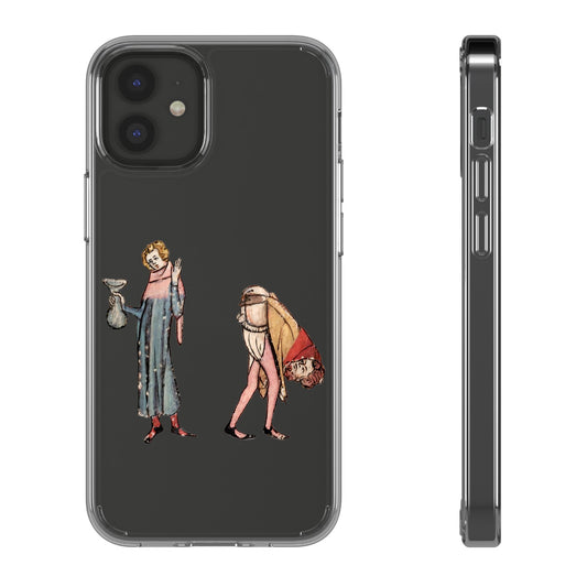 Bottoms Up – Funny Medieval Art Phone Case – Whimsical Historical Design – Vintage Illustration iPhone Cover – Quirky Gift for Art & Wine Lovers