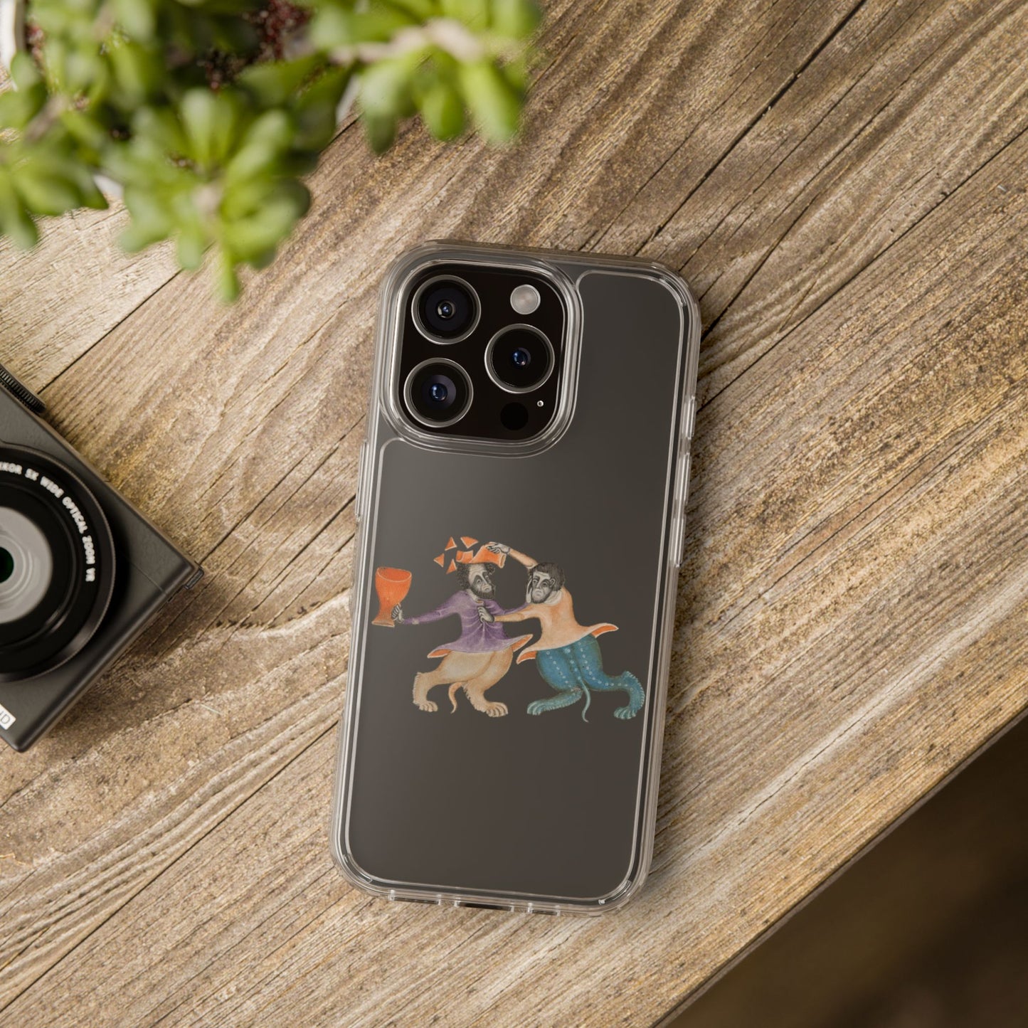 Ale & Anarchy – Medieval Drunken Mermen Phone Case – Illuminated Manuscript Weirdness – Funny Fantasy Gift