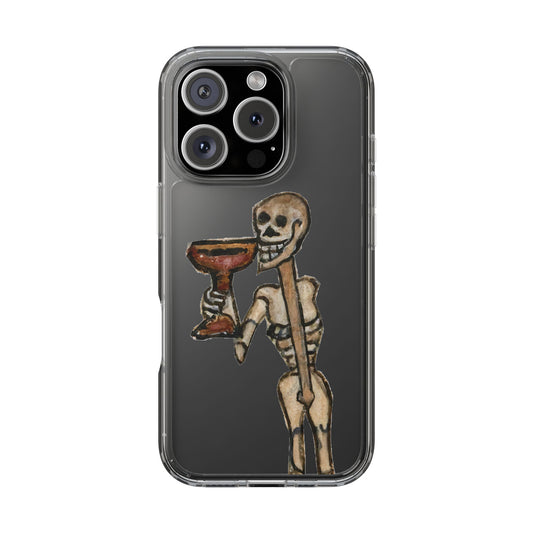 Medieval Skeleton Phone Case – Dancing Death with Goblet (Danse Macabre)