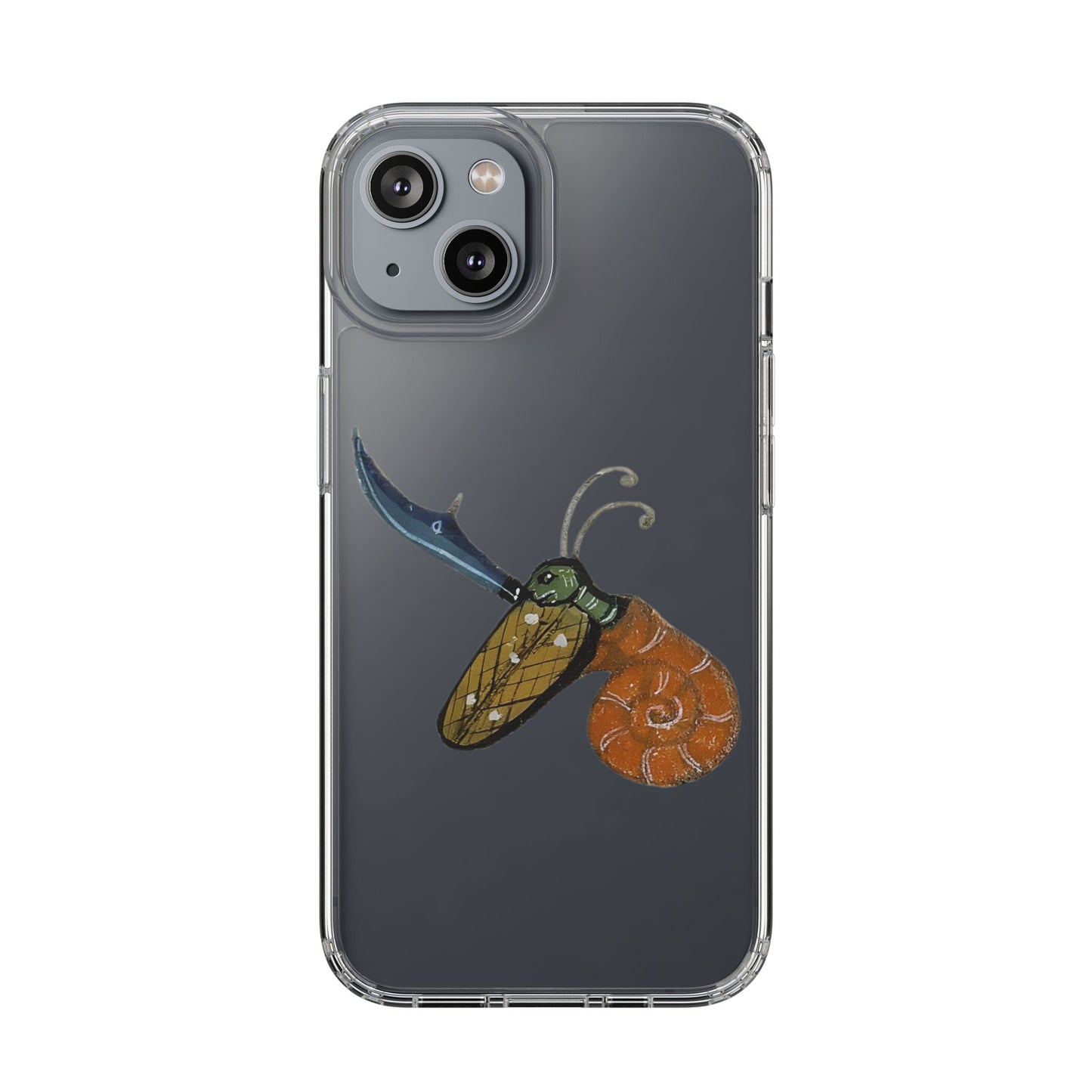 Snail of Vengeance – Medieval Armed Snail Phone Case – Illuminated Manuscript Oddity – Warrior Gastropod Gift