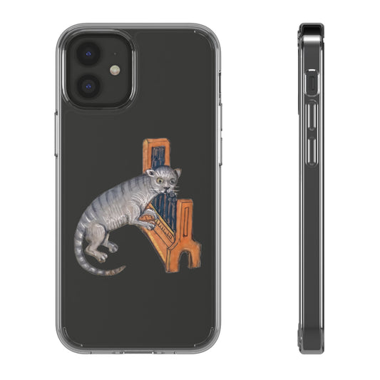 Whimsical Cat Clear Phone Case – Cat Lover Gift, Cute Phone Cover, Unique Pet Lover Accessory, Fun Animal Design