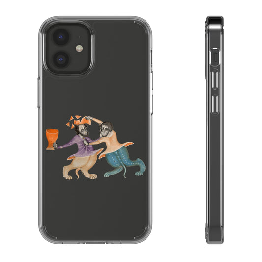 Ale & Anarchy – Medieval Drunken Mermen Phone Case – Illuminated Manuscript Weirdness – Funny Fantasy Gift