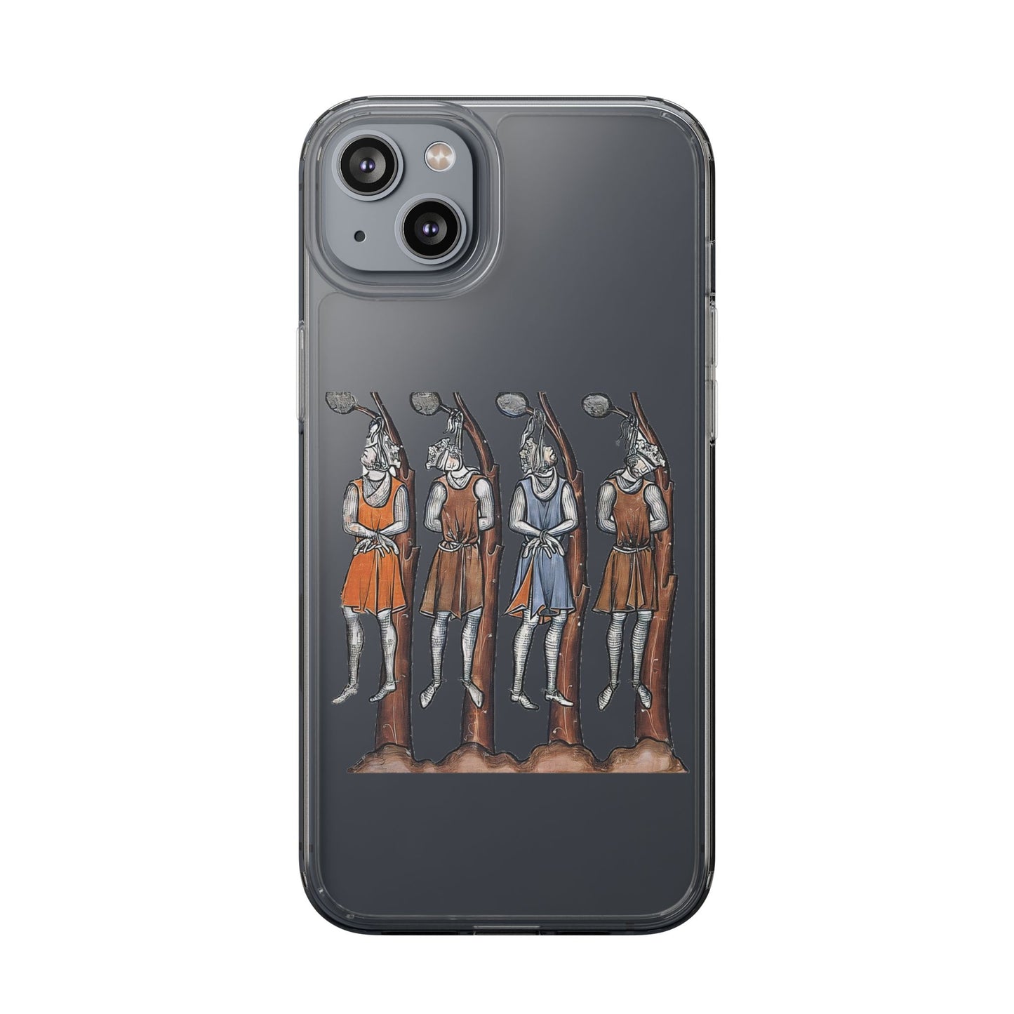 Hanging Out With the Lads – Funny Medieval Art Phone Case – Dark Historical Illustration – Quirky iPhone Cover – Weird Gift for Gothic Humour Fans