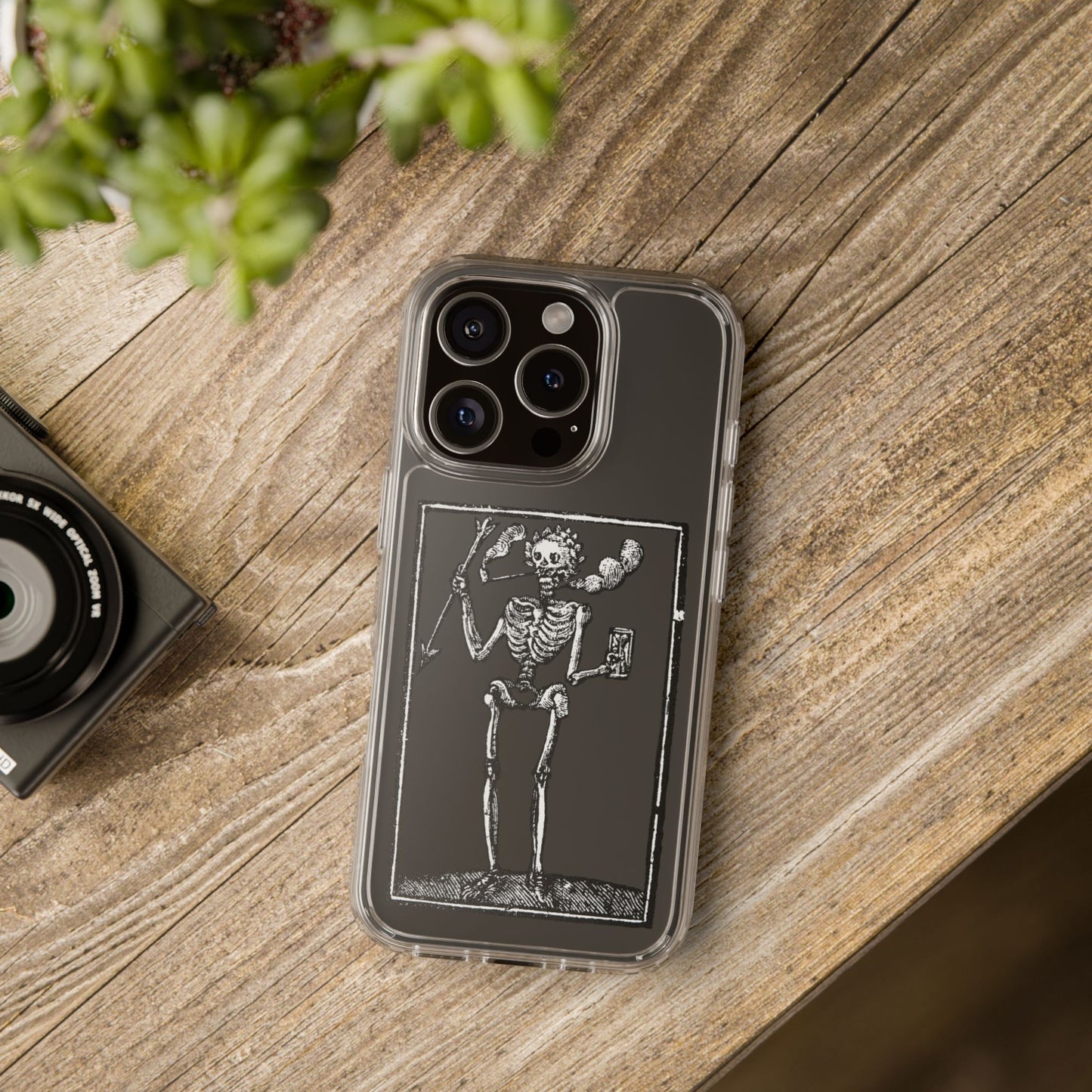 Death Is on the Clock – Medieval Skeleton Phone Case – Macabre iPhone Cover – Danse Macabre Art – Funny Gothic Gift for History Nerds