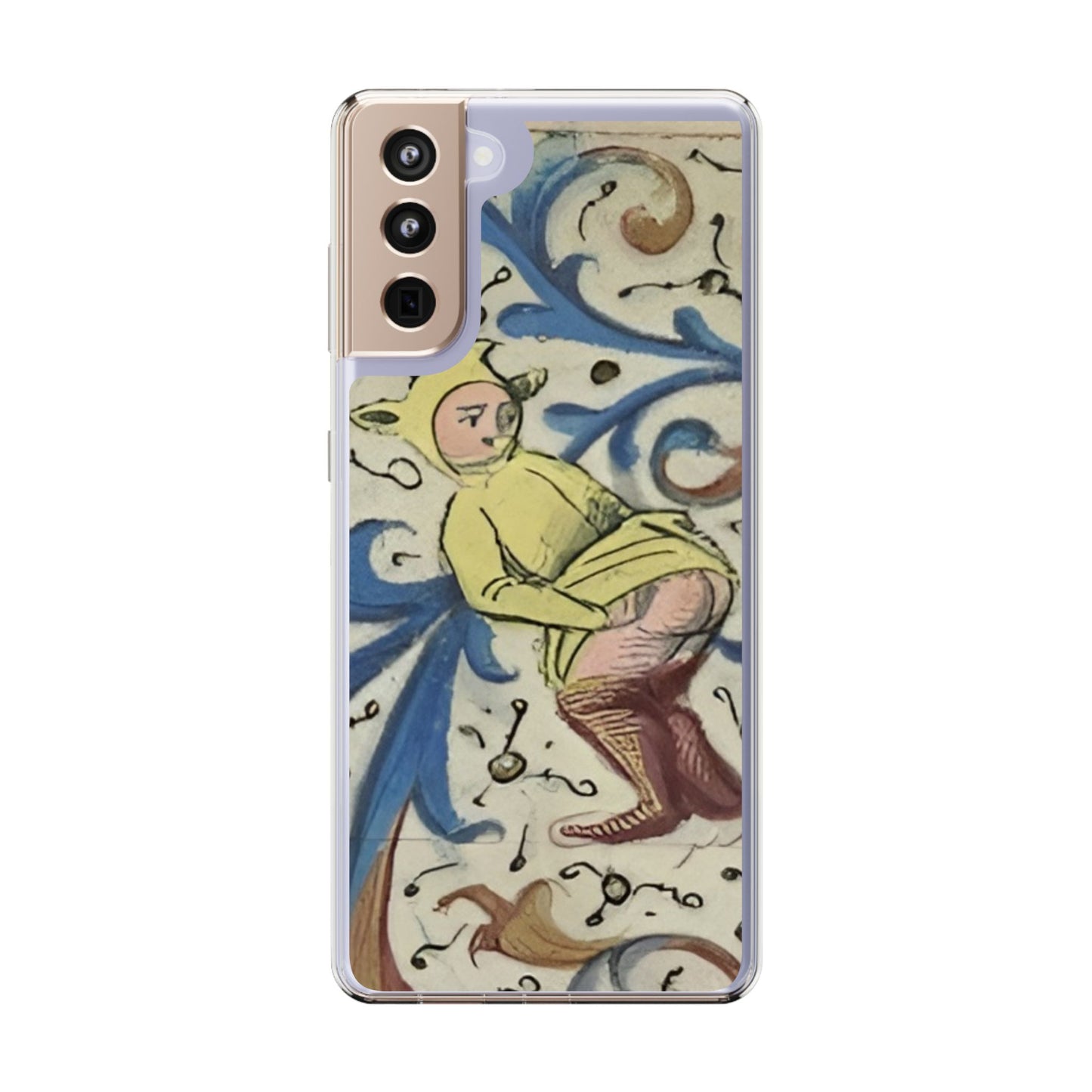 Barefaced Bravado – Funny Medieval Art Phone Case – Cheeky Manuscript iPhone Cover – Weird Historical Illustration – Bold Gift for Medieval Meme Lovers