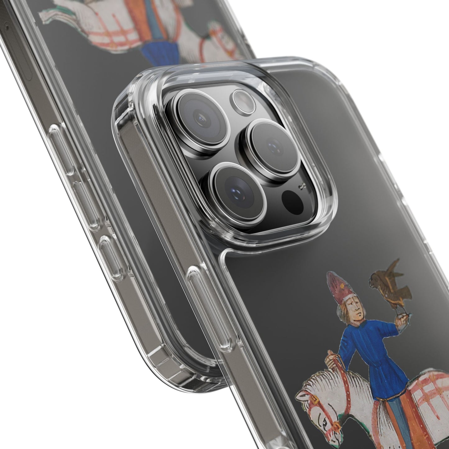 Falcon Rider – Medieval Knight on Horseback Phone Case – Illuminated Manuscript Art – Unique Historical Gift