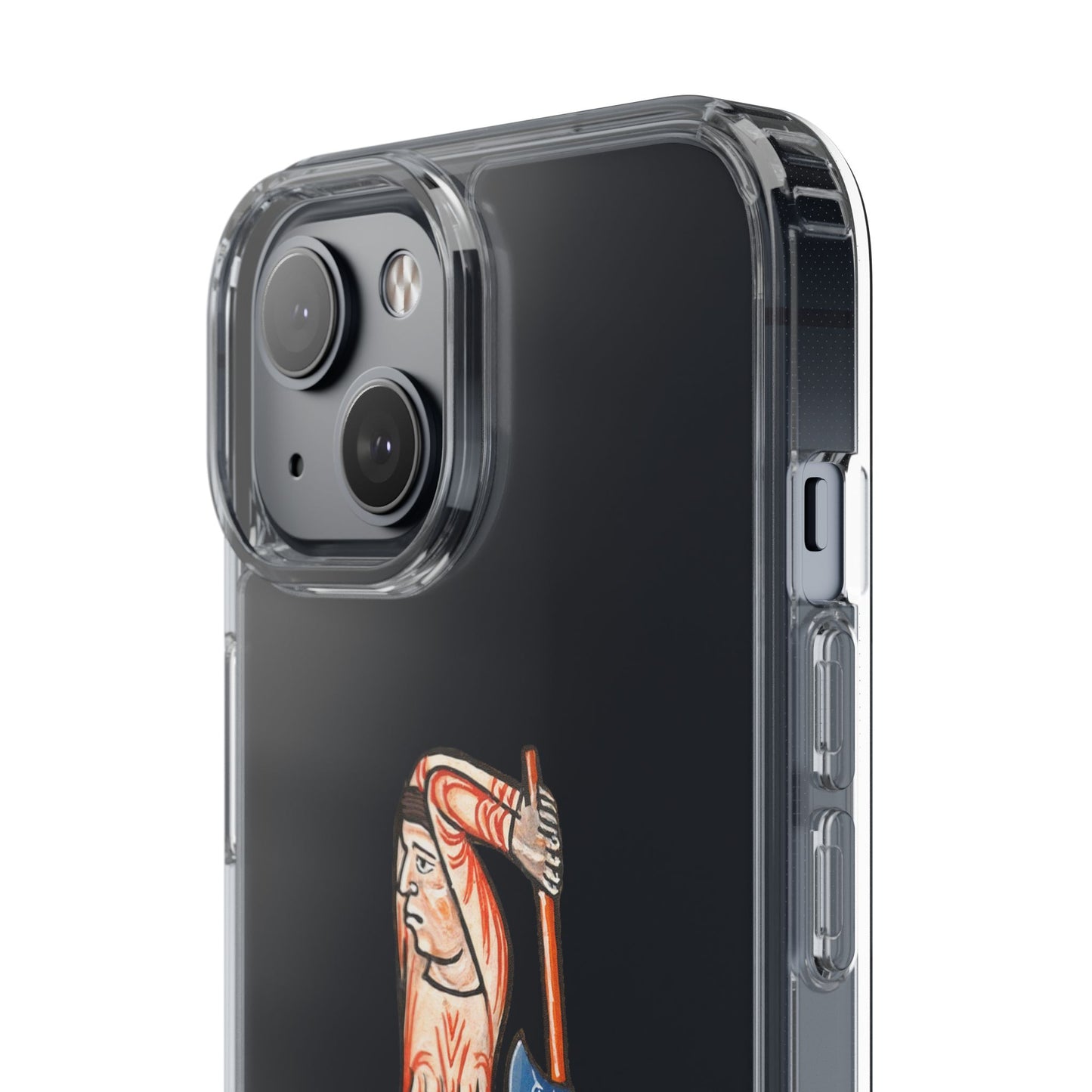 Medieval Boar Rider Phone Case – Funny Historical Art iPhone Cover – Weird Axe Man Illustration for Fantasy & Meme Fans