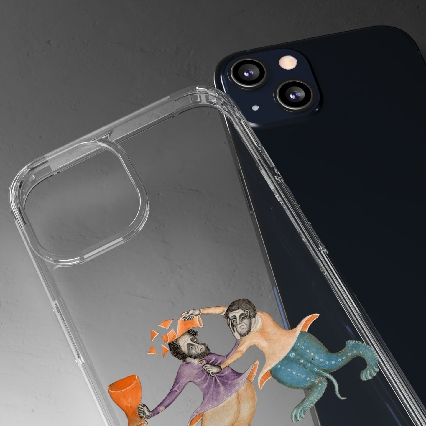 Ale & Anarchy – Medieval Drunken Mermen Phone Case – Illuminated Manuscript Weirdness – Funny Fantasy Gift