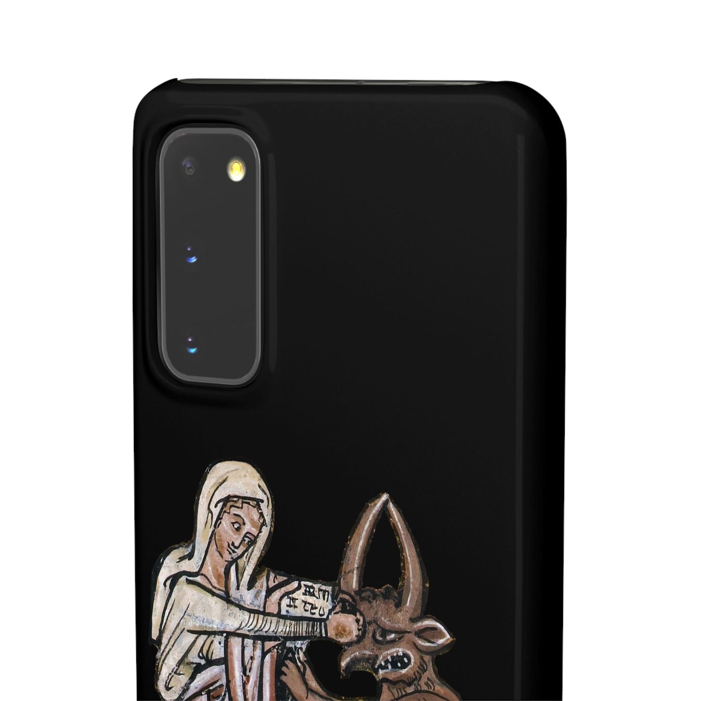 Funny Medieval Demon Phone Case - Weird Marginalia Art History Snap Cover | Gothic Aesthetic Clear Case for iPhone and Samsung