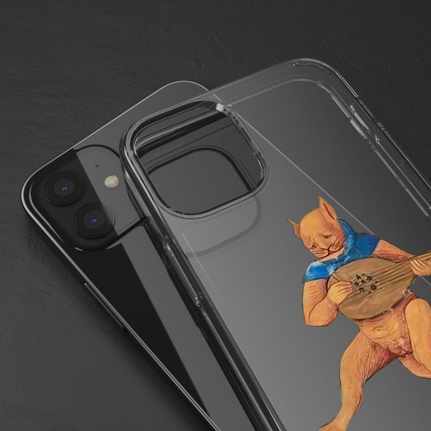 Medieval Cat Playing Lute Phone Case – Funny Historical Marginalia Art for Cat Lovers & Troubadours