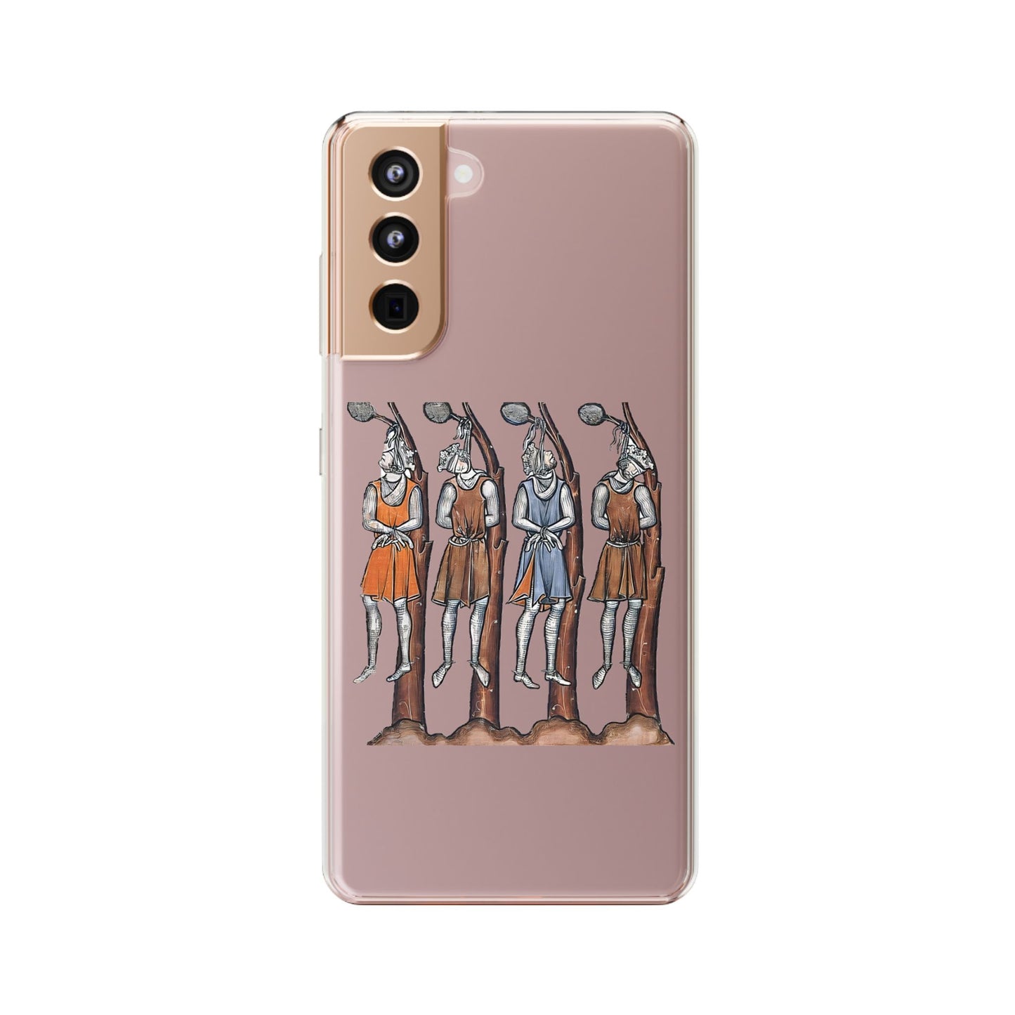 Hanging Out With the Lads – Funny Medieval Art Phone Case – Dark Historical Illustration – Quirky iPhone Cover – Weird Gift for Gothic Humour Fans