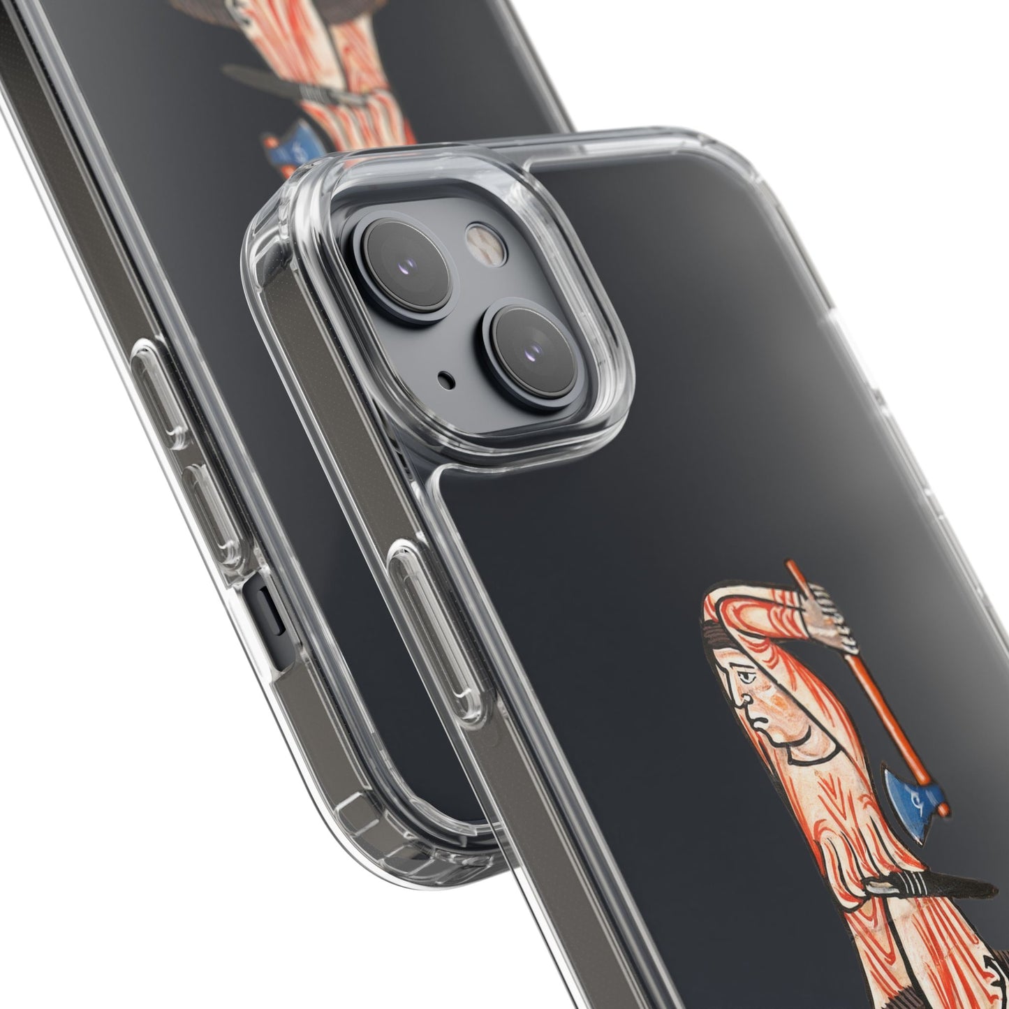 Medieval Boar Rider Phone Case – Funny Historical Art iPhone Cover – Weird Axe Man Illustration for Fantasy & Meme Fans