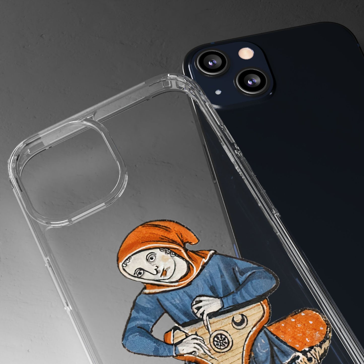Medieval Hurdy-Gurdy Hero – Illuminated Manuscript Phone Case – Quirky Music Lover Gift