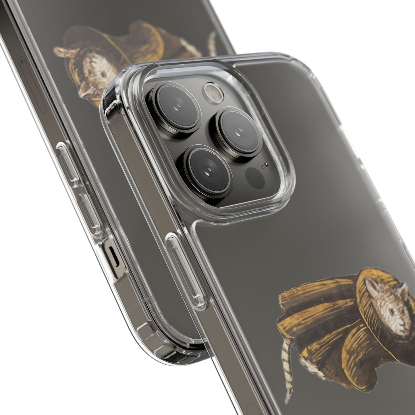 Barrel Cat – Medieval Stealth Mode Activated, Cat-Inspired Clear Phone Case, Cute Cat Phone Cover, Unique Phone Case Design