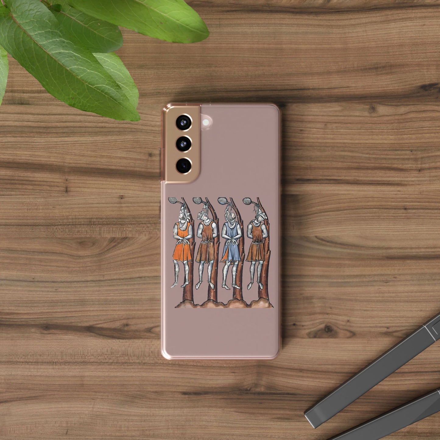 Hanging Out With the Lads – Funny Medieval Art Phone Case – Dark Historical Illustration – Quirky iPhone Cover – Weird Gift for Gothic Humour Fans