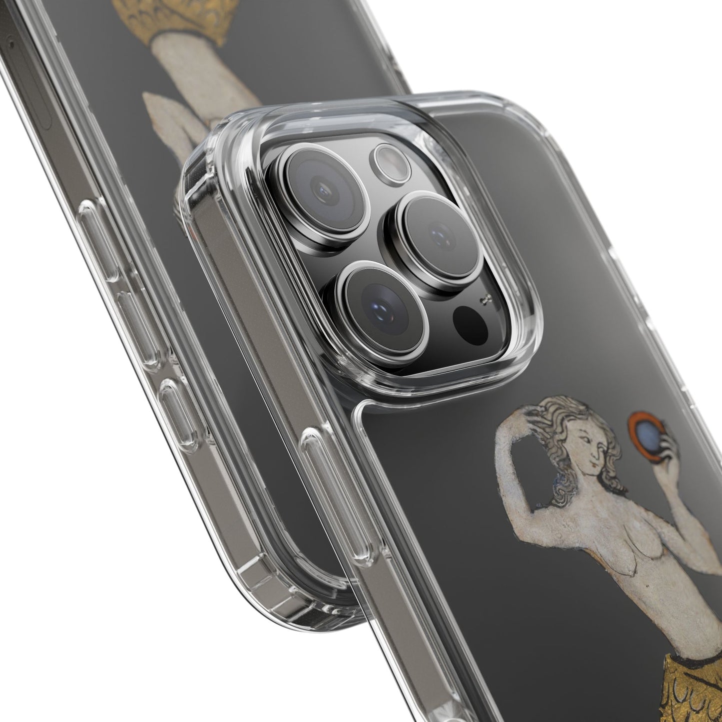 Medieval Bird Babe – Mirror-Gazing Harpy Phone Case – Weird Gothic Feminine Aesthetic