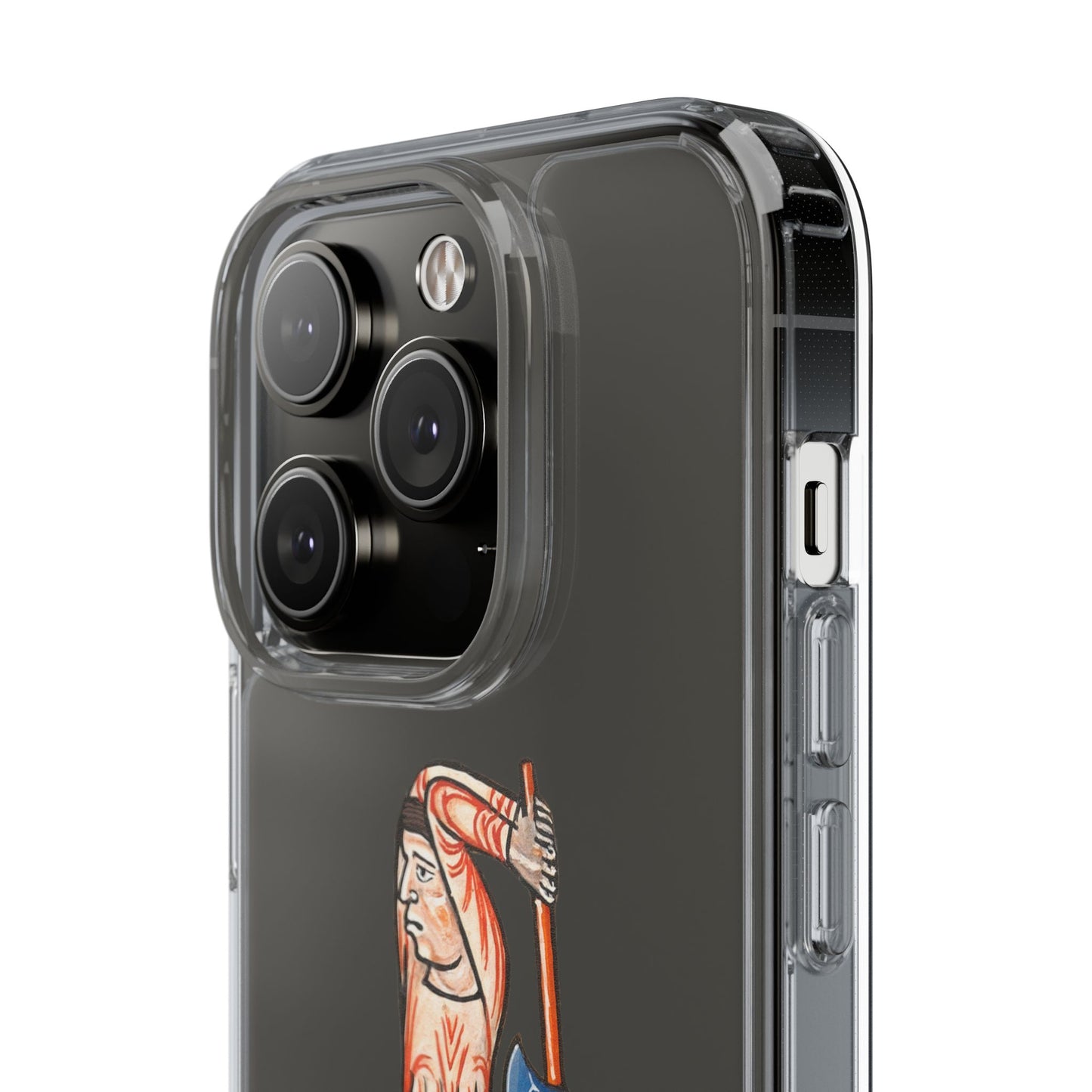 Medieval Boar Rider Phone Case – Funny Historical Art iPhone Cover – Weird Axe Man Illustration for Fantasy & Meme Fans