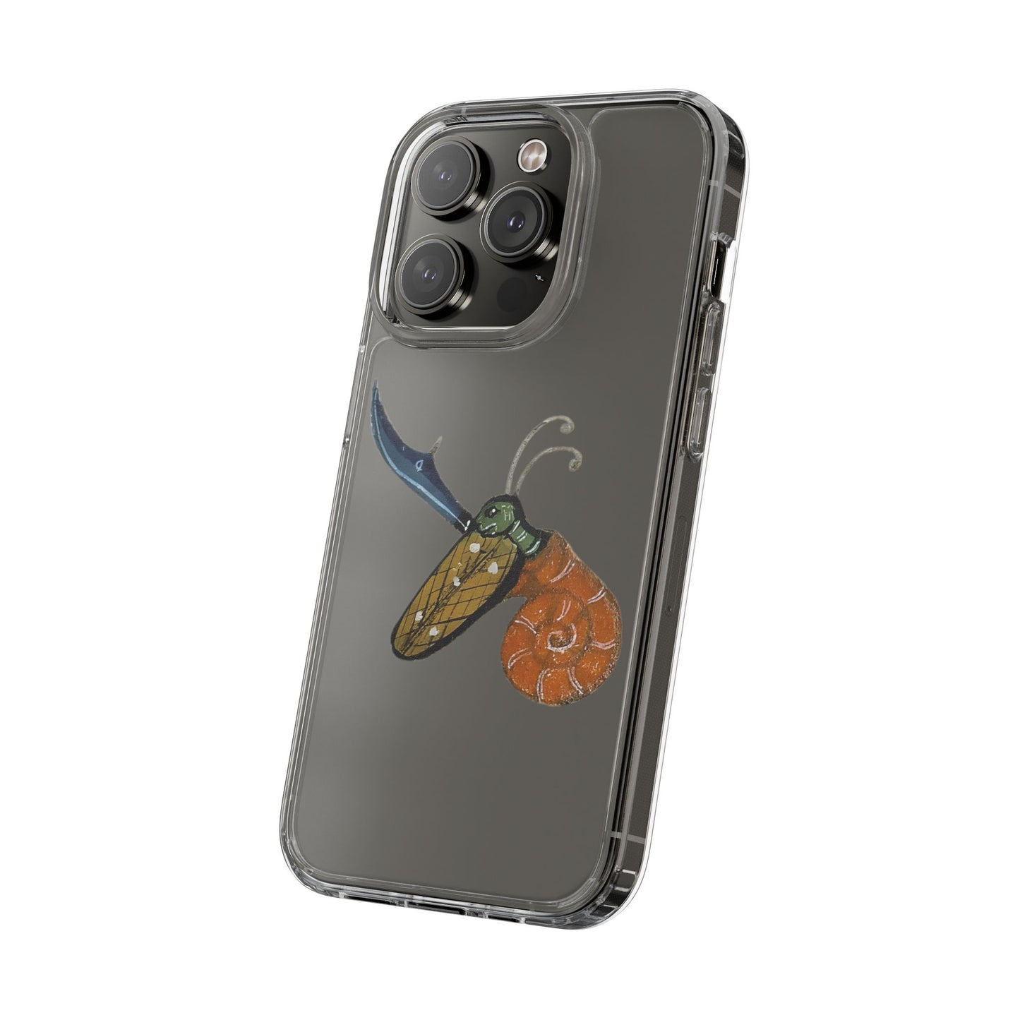 Snail of Vengeance – Medieval Armed Snail Phone Case – Illuminated Manuscript Oddity – Warrior Gastropod Gift