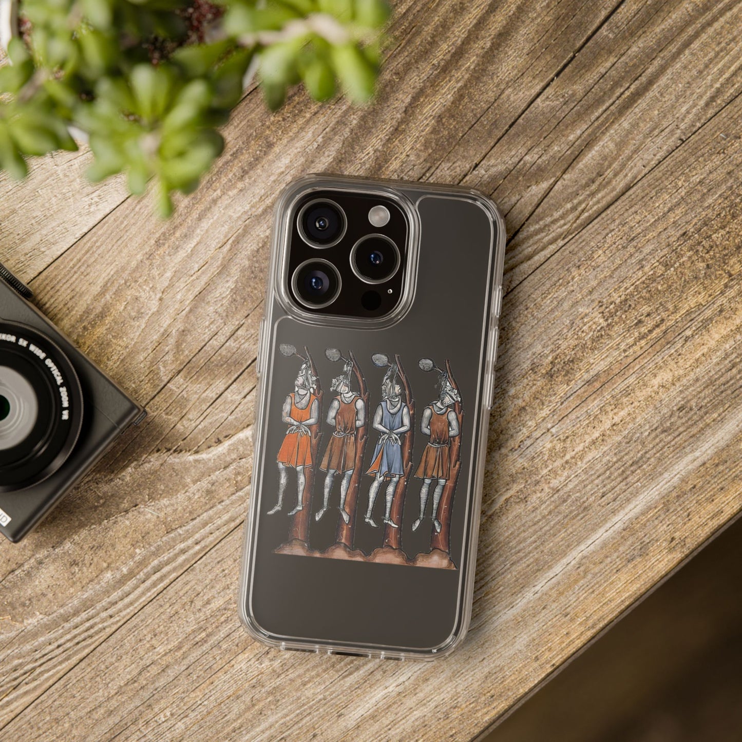 Hanging Out With the Lads – Funny Medieval Art Phone Case – Dark Historical Illustration – Quirky iPhone Cover – Weird Gift for Gothic Humour Fans