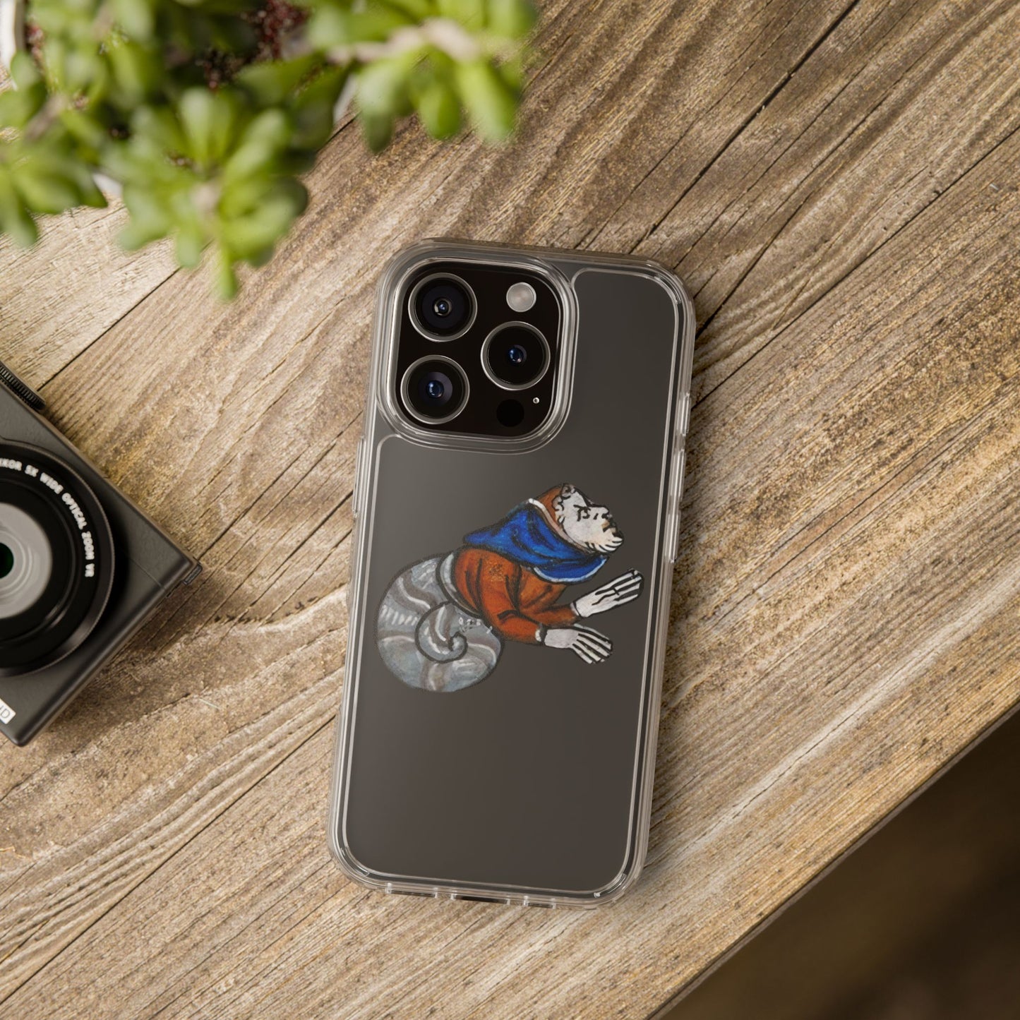“Medieval Snail Monk Beast” – Curious Hybrid Phone Case – Cloaked Critter with Holy Vibes