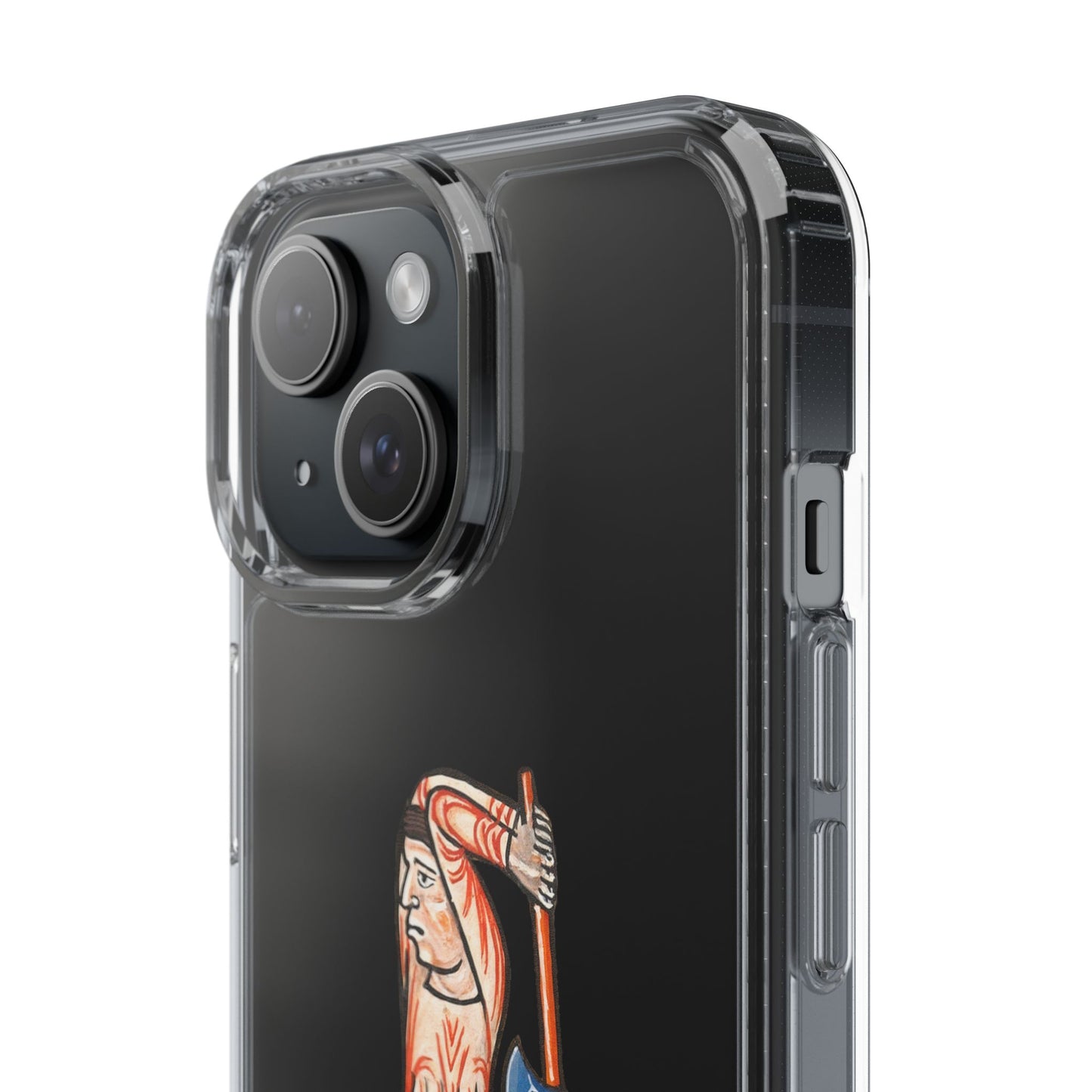 Medieval Boar Rider Phone Case – Funny Historical Art iPhone Cover – Weird Axe Man Illustration for Fantasy & Meme Fans