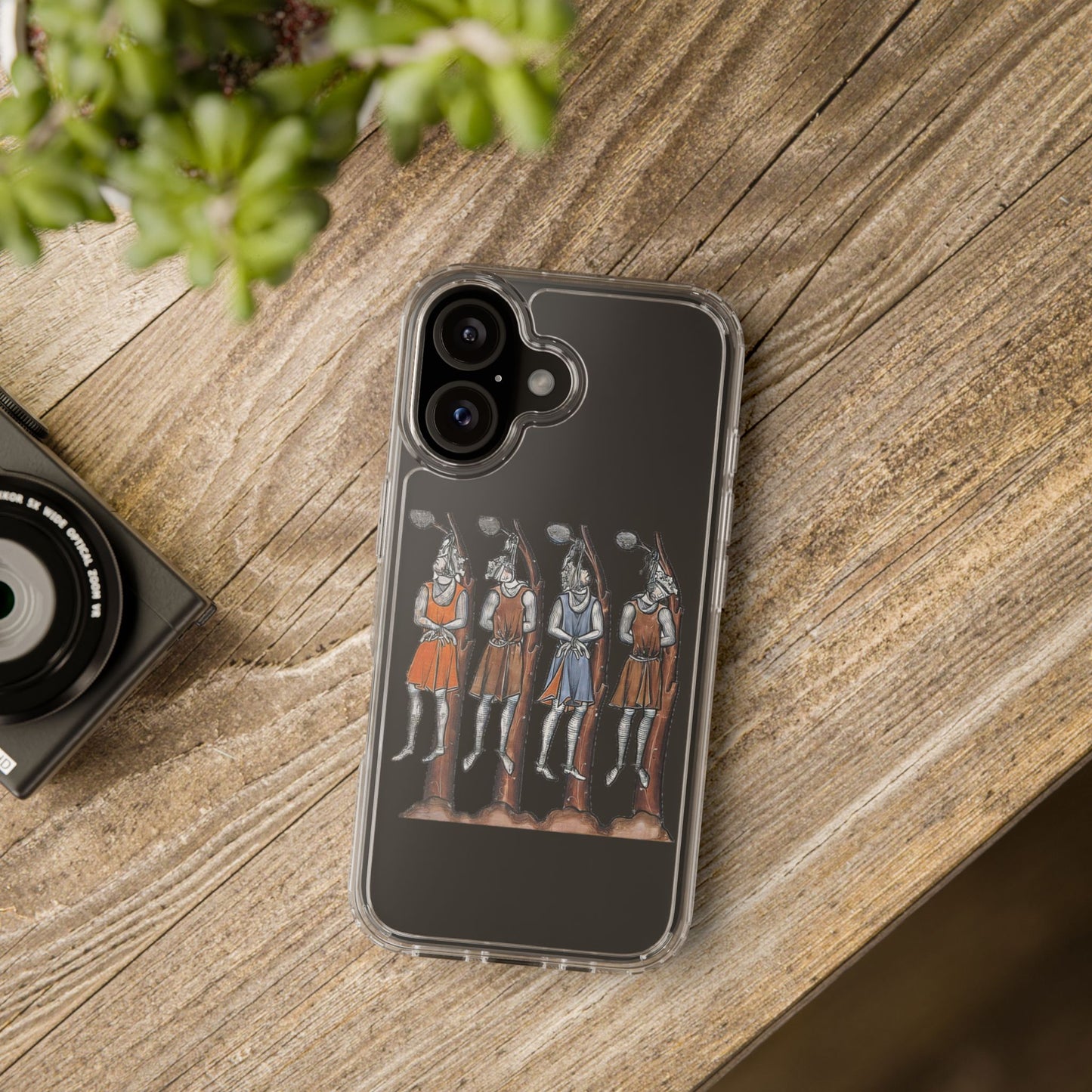 Hanging Out With the Lads – Funny Medieval Art Phone Case – Dark Historical Illustration – Quirky iPhone Cover – Weird Gift for Gothic Humour Fans