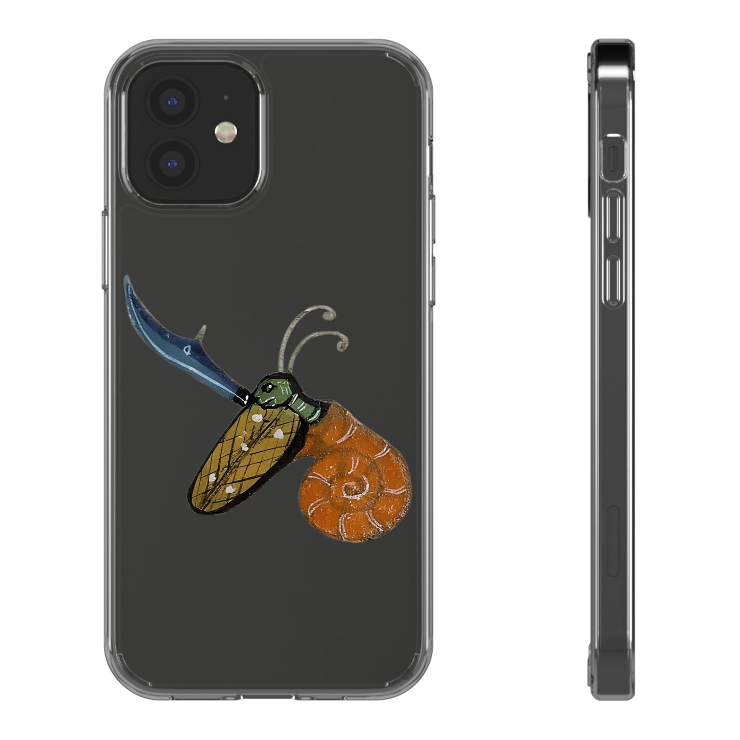 Snail of Vengeance – Medieval Armed Snail Phone Case – Illuminated Manuscript Oddity – Warrior Gastropod Gift