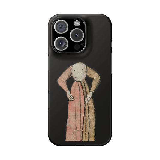 Medieval Sassy Figure Phone Case – Funny Weird Marginalia Art, Gothic Manuscript Character iPhone Case, Quirky Aesthetic Gift