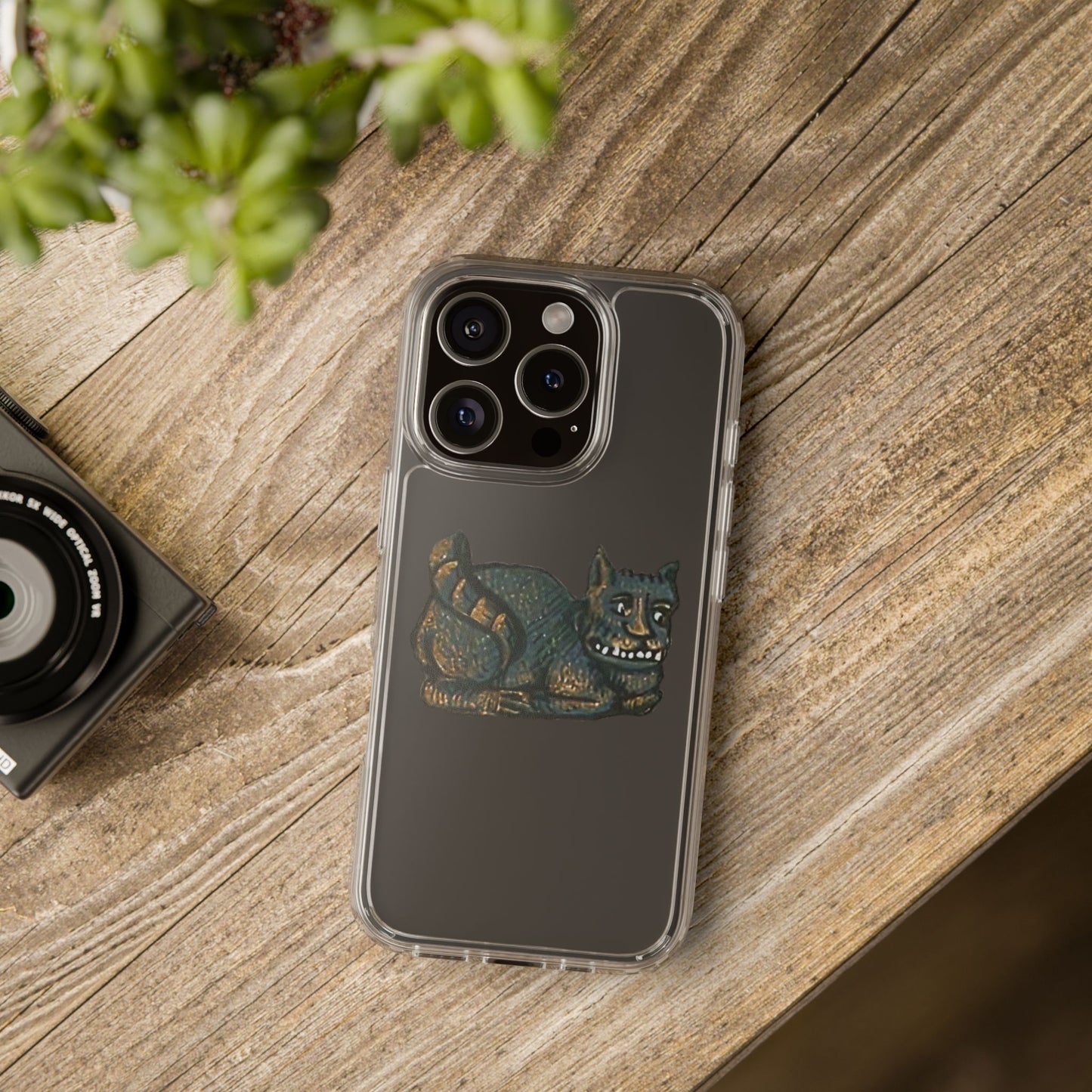 “The Smiling Menace” – Medieval Gremlin Cat Phone Case