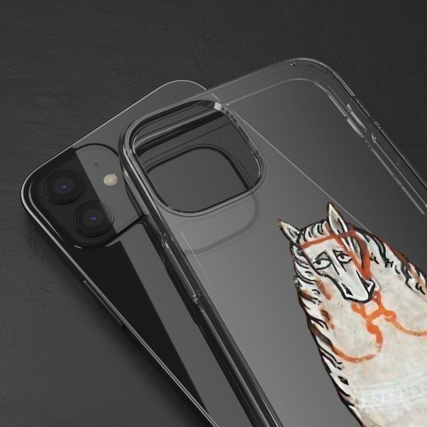 Medieval Scared Egg Horse Phone Case – Funny iPhone Cover – Weird Horse Art – Quirky Gift for Animal Lovers & History Nerds