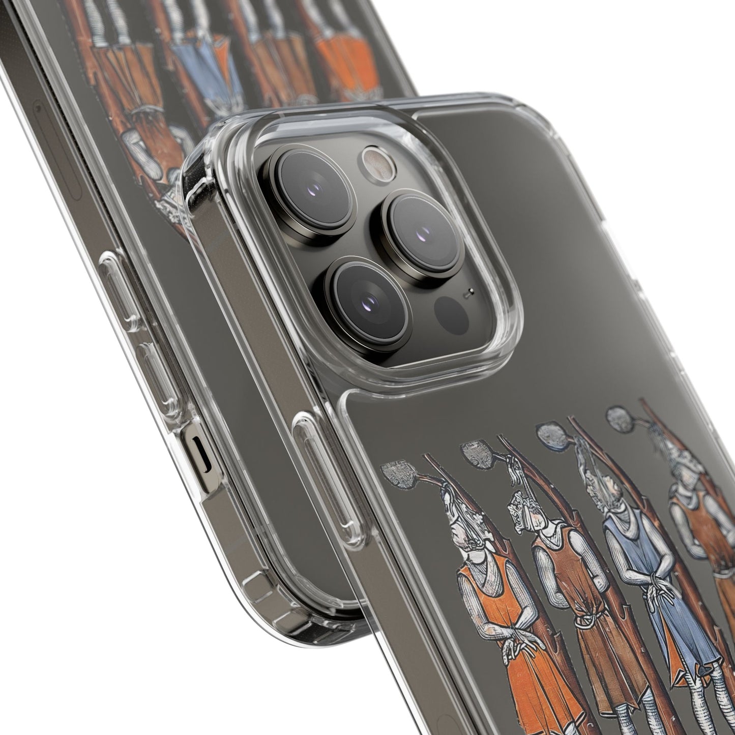 Hanging Out With the Lads – Funny Medieval Art Phone Case – Dark Historical Illustration – Quirky iPhone Cover – Weird Gift for Gothic Humour Fans