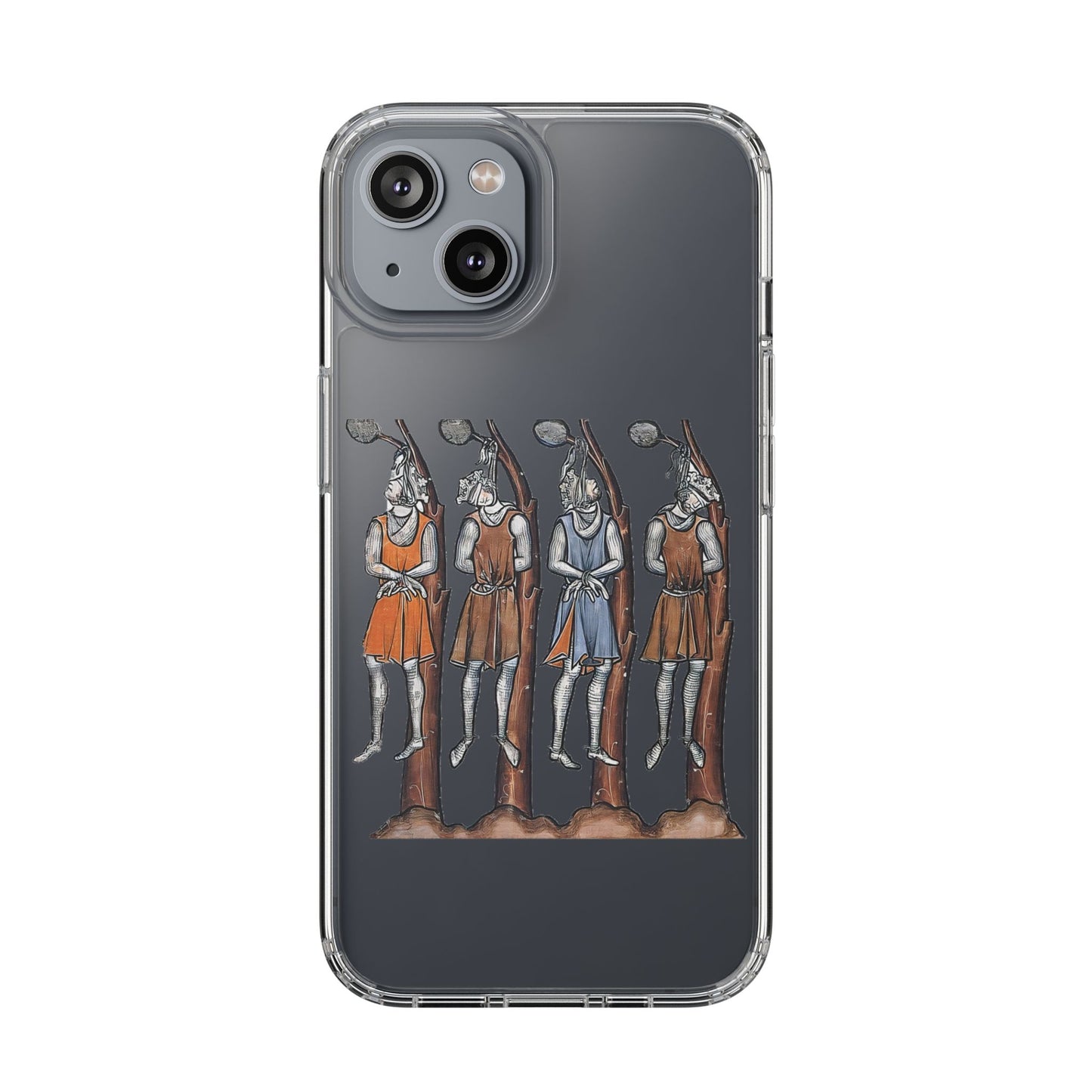 Hanging Out With the Lads – Funny Medieval Art Phone Case – Dark Historical Illustration – Quirky iPhone Cover – Weird Gift for Gothic Humour Fans