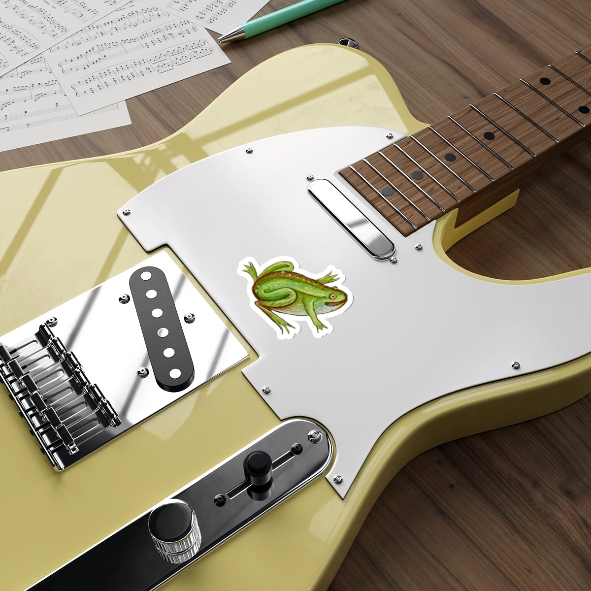 Medieval Frog Sticker – Green Frog Medieval Marginalia Sticker – Funny Weird Frog Art – Quirky Aesthetic Laptop Sticker – Amphibian Decal