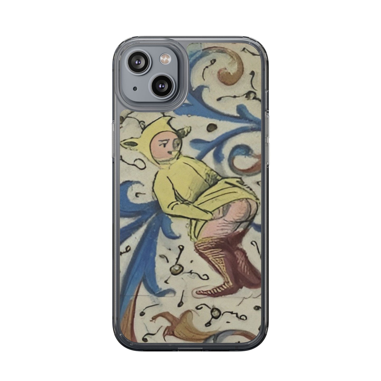 Barefaced Bravado – Funny Medieval Art Phone Case – Cheeky Manuscript iPhone Cover – Weird Historical Illustration – Bold Gift for Medieval Meme Lovers
