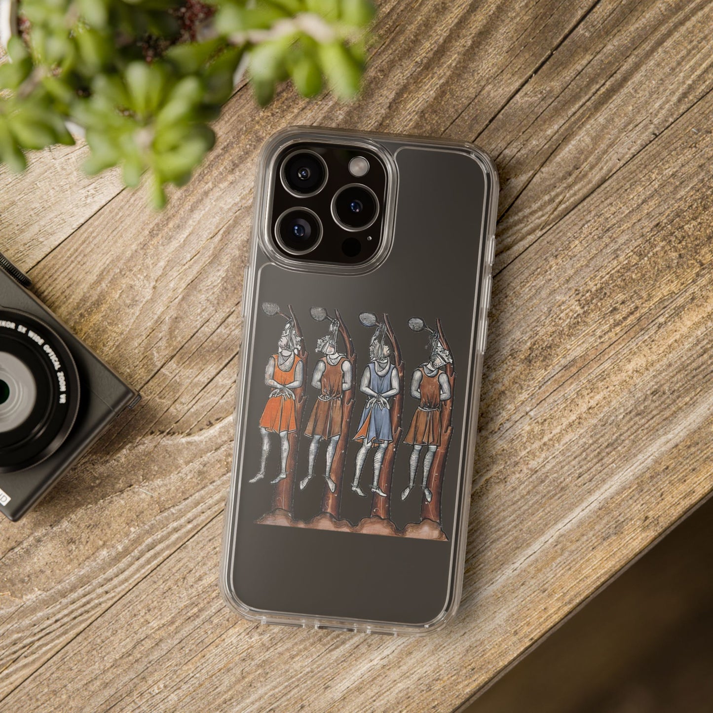Hanging Out With the Lads – Funny Medieval Art Phone Case – Dark Historical Illustration – Quirky iPhone Cover – Weird Gift for Gothic Humour Fans