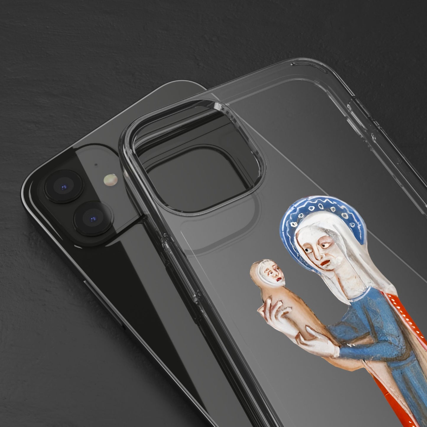 Medieval Madonna Phone Case – Weird Holy Art with Disturbingly Wise Baby Jesus