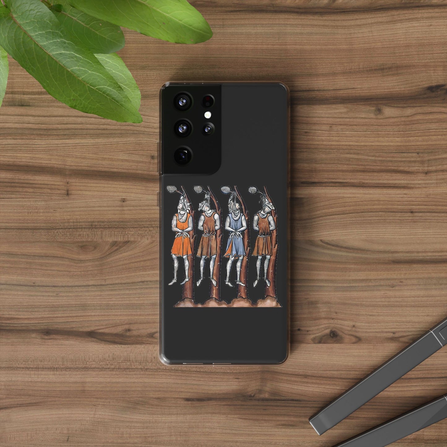 Hanging Out With the Lads – Funny Medieval Art Phone Case – Dark Historical Illustration – Quirky iPhone Cover – Weird Gift for Gothic Humour Fans